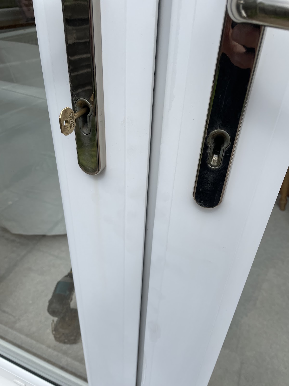 uPVC multipoint lock mechanism being replaced in Manchester